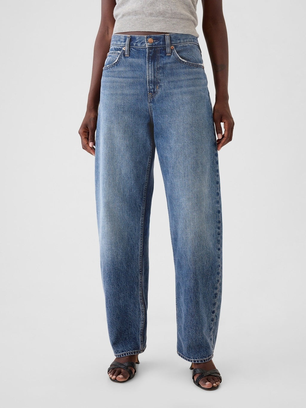 BARREL HERSH - Baggy Jeans - medium indigo