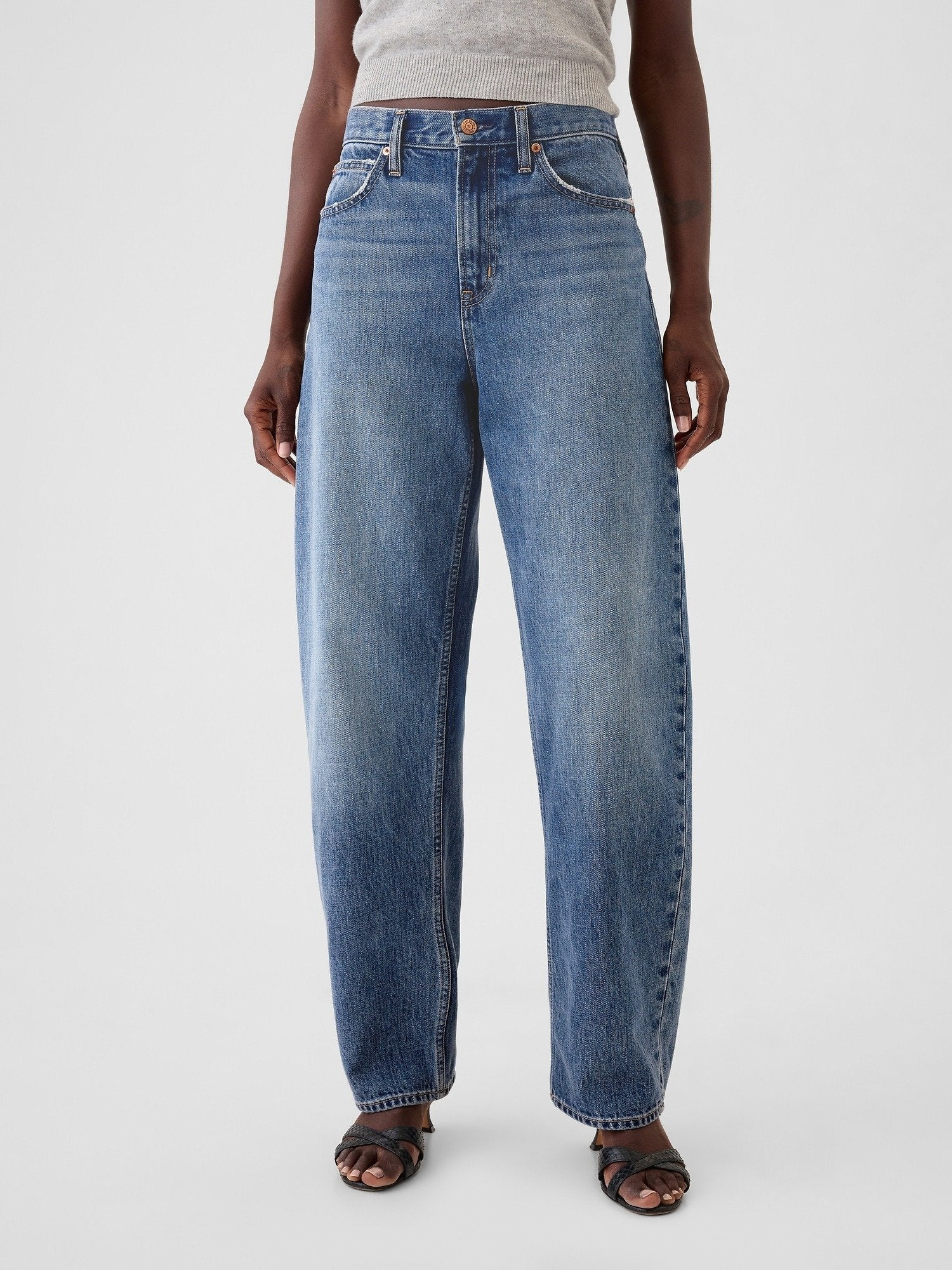 BARREL HERSH - Baggy Jeans - medium indigo