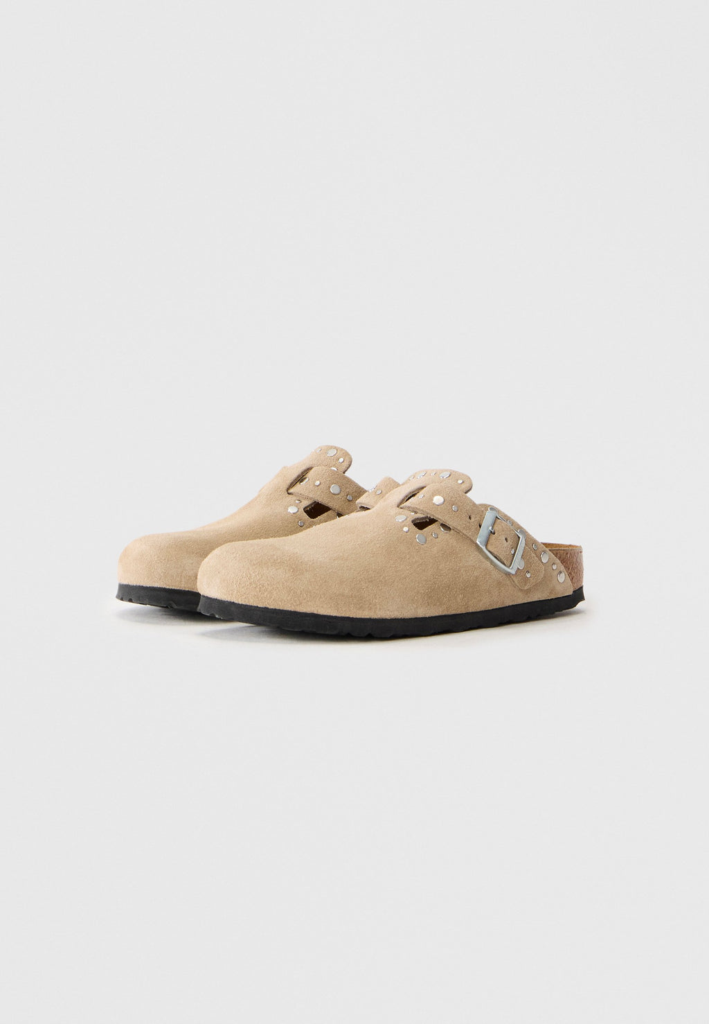 BOSTON RIVET LEVE TAUPES - ÉTROIT - Sabots - taupe