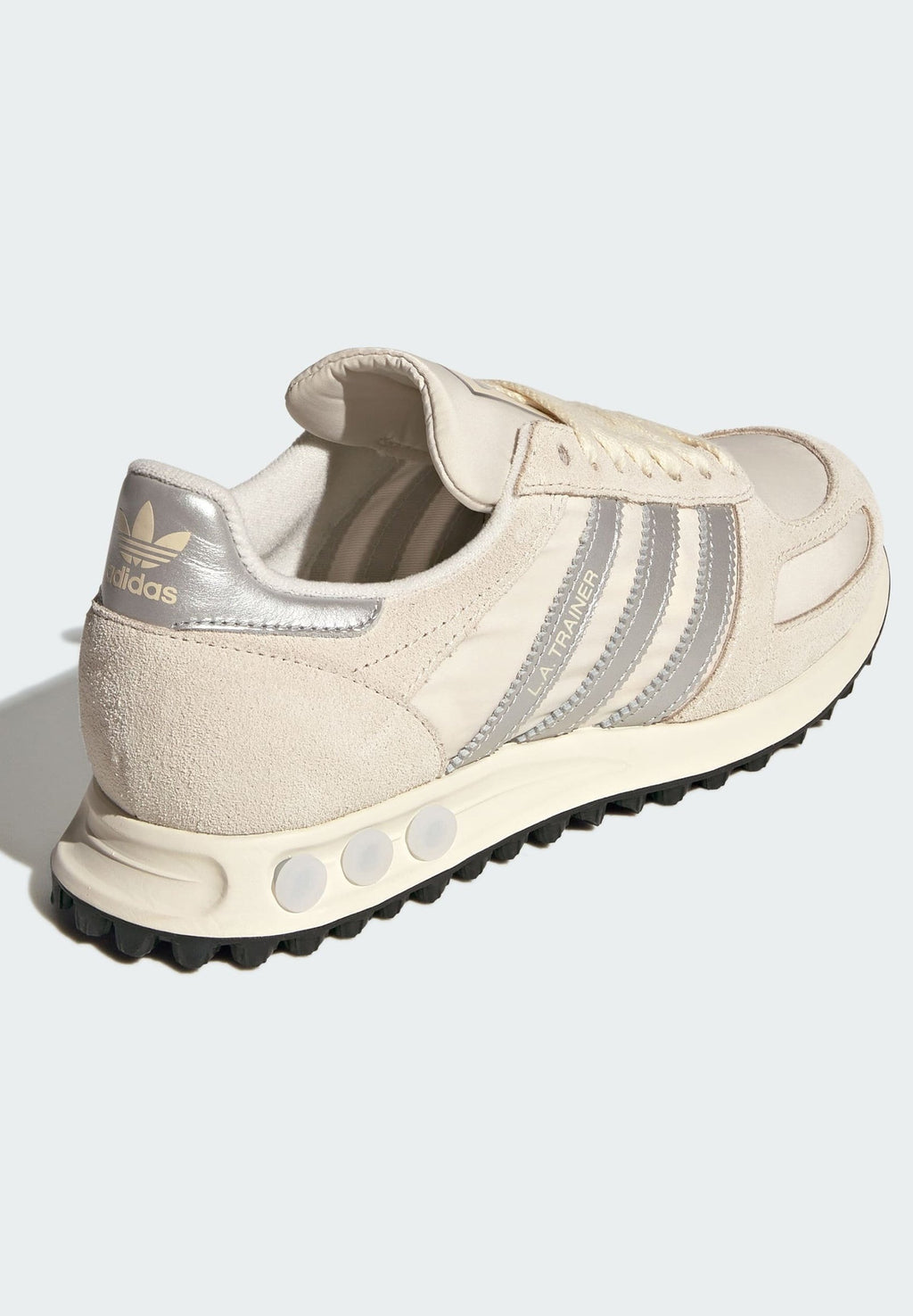 LA TRAINER OG W - Baskets - blanc   argent métallisé   blanc cassé