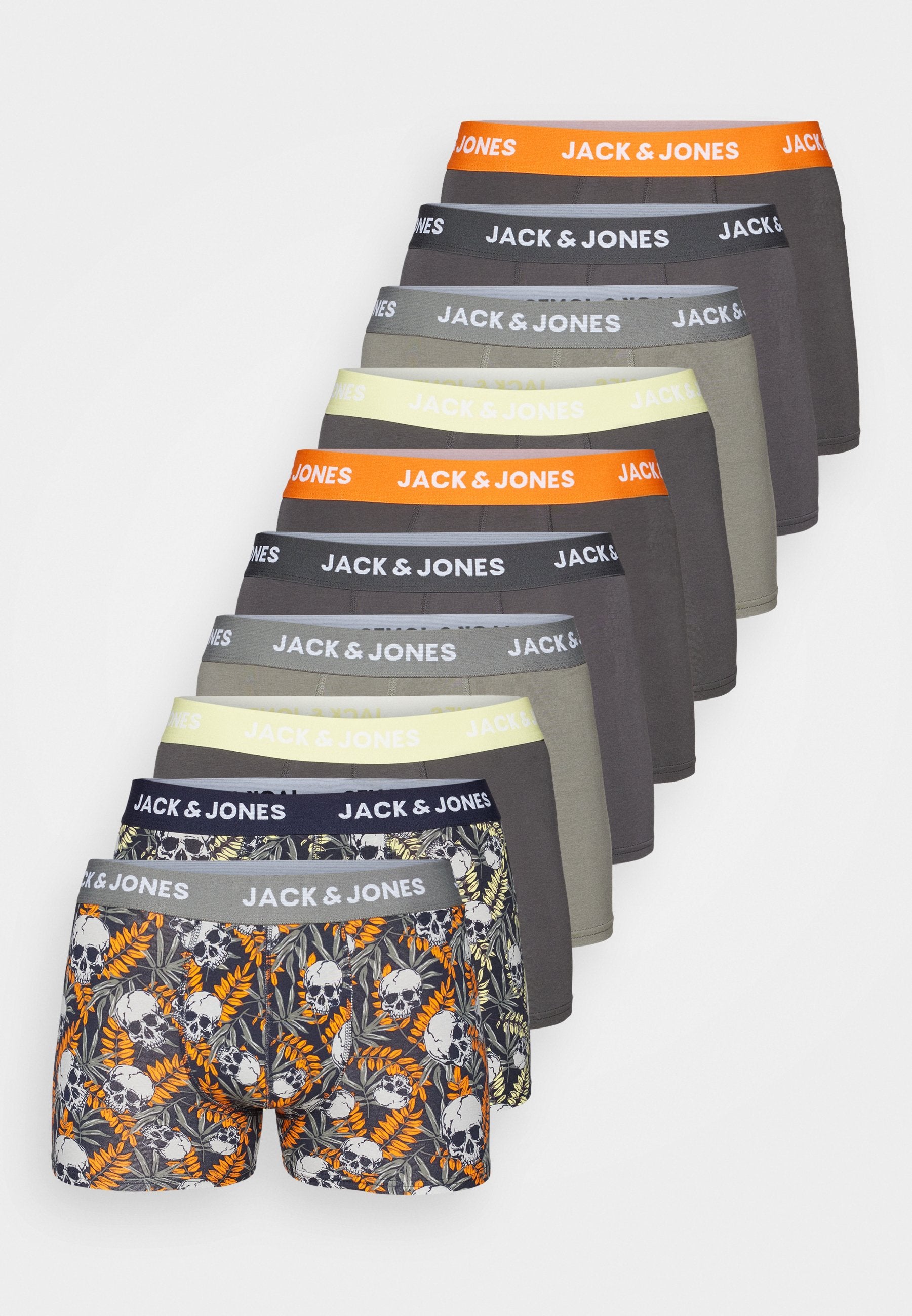 JACHUGO SKULLS TRUNKS 10 PACK - Trunks - night sky/black oyster/castor gray/citron