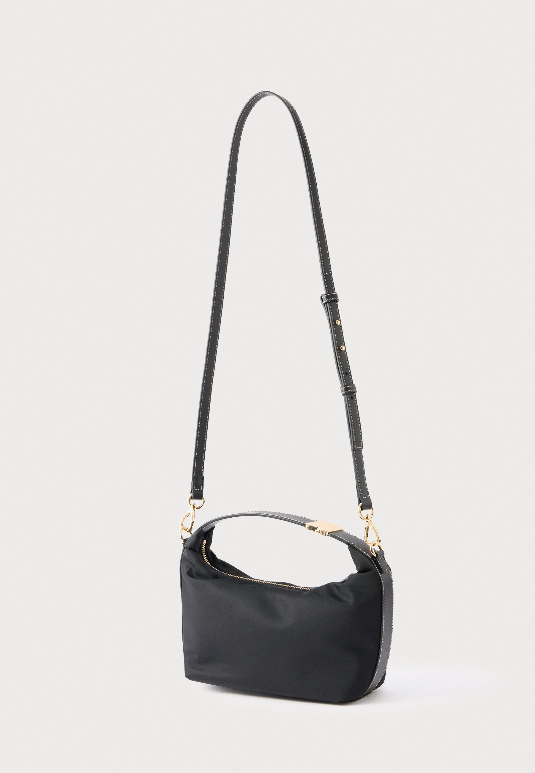 TH MONOGRAM PLAQUE CROSSBODY BAG - Handbag - black