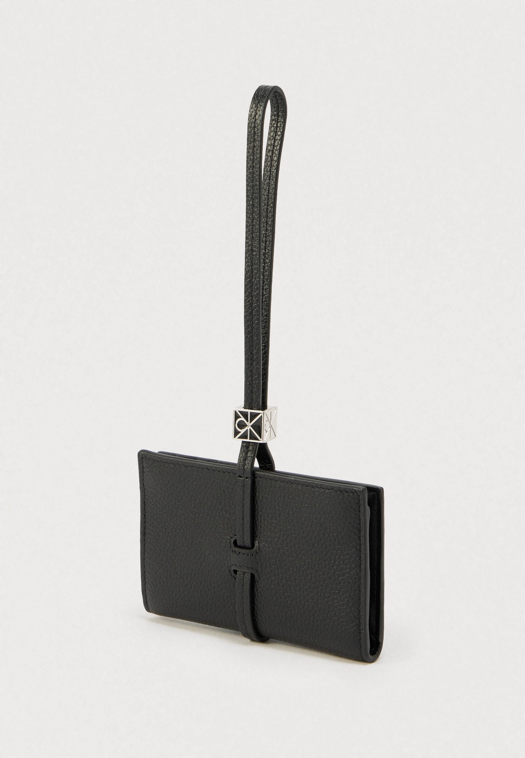EMBLEM PEBBLE WALLET ON STRAP - Wallet - black
