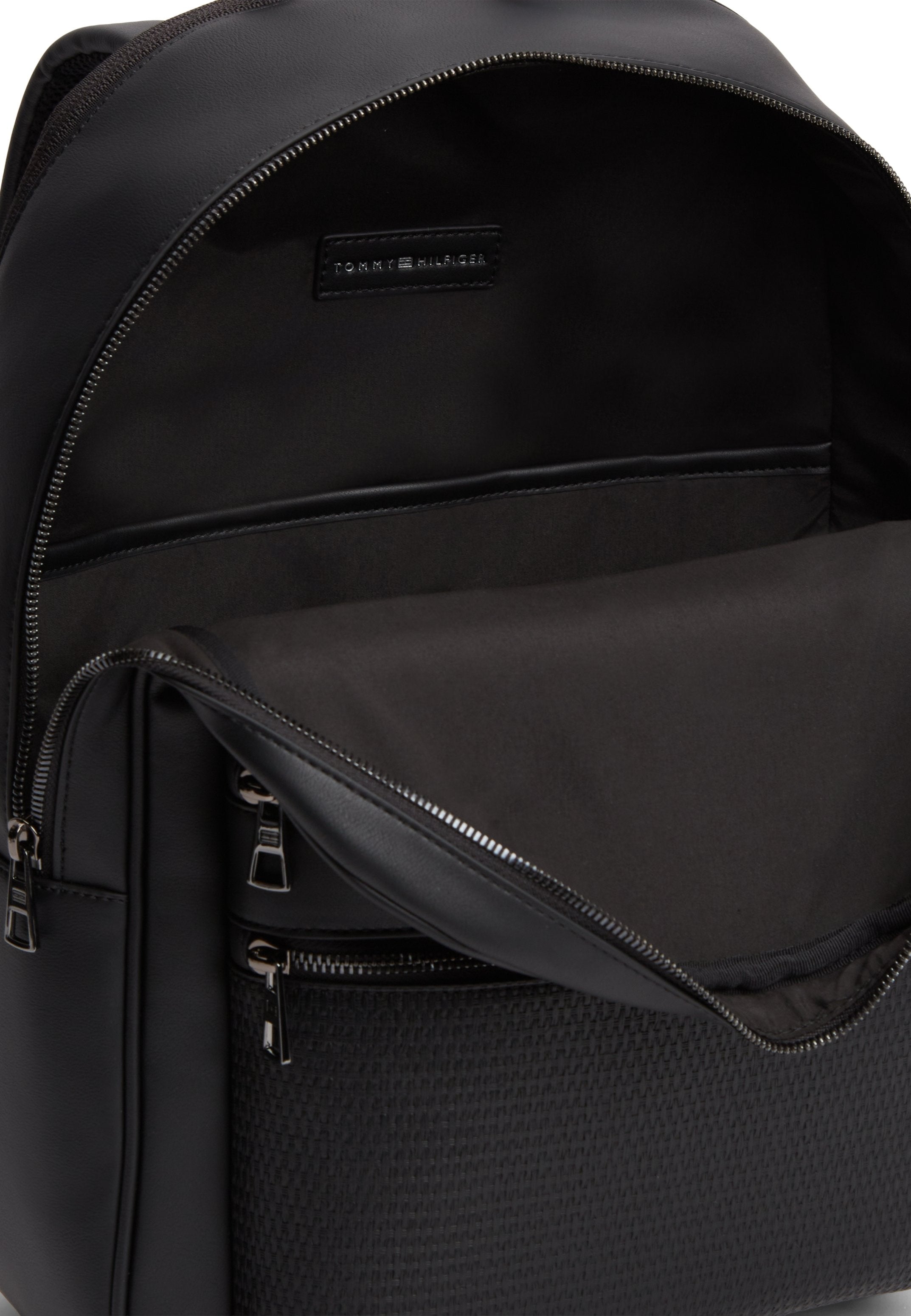 WOVEN POCKET DOME BACKPACK - Rucksack - black