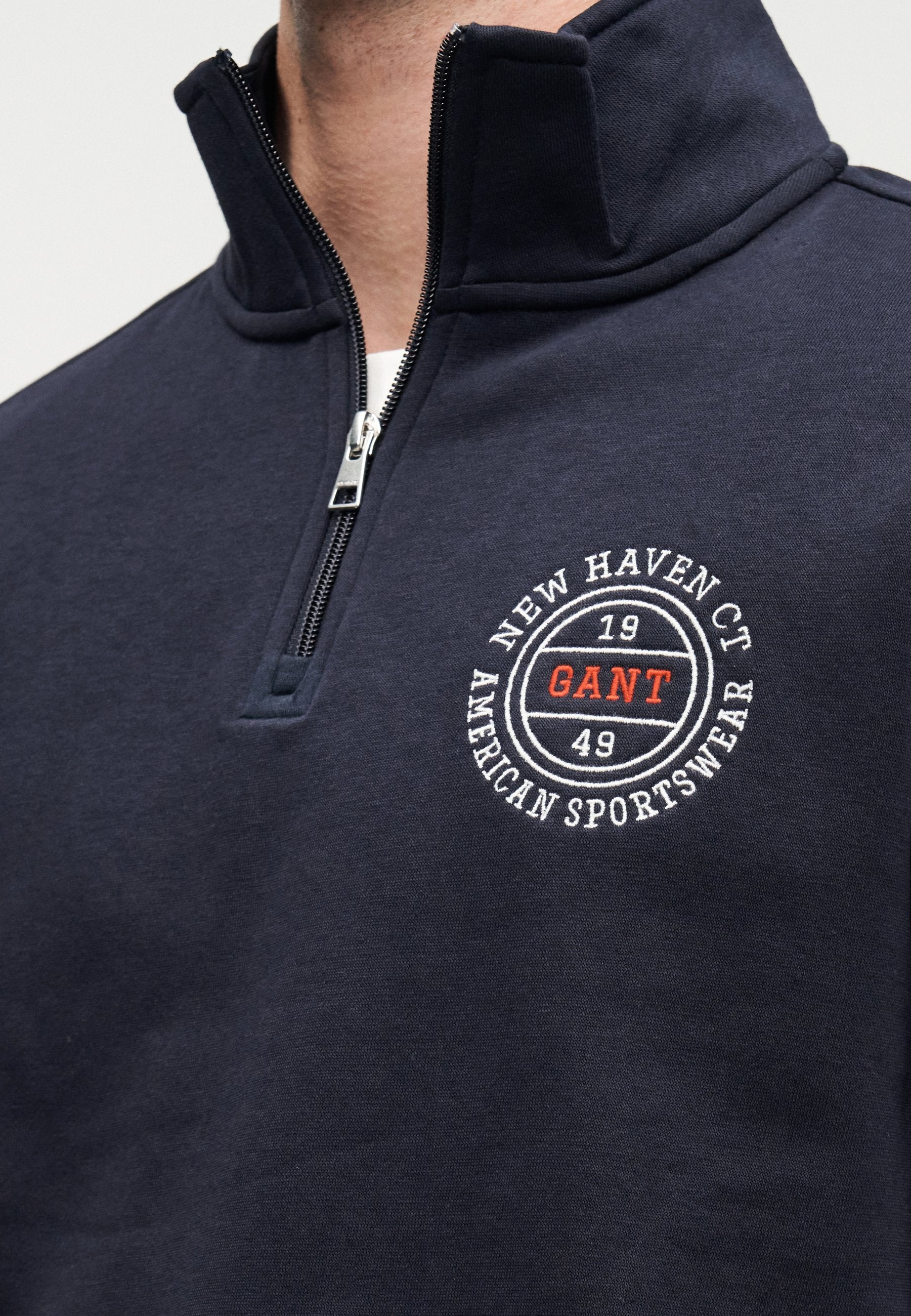 GRAPHIC HALF ZIP - Sweatshirt - evening blue