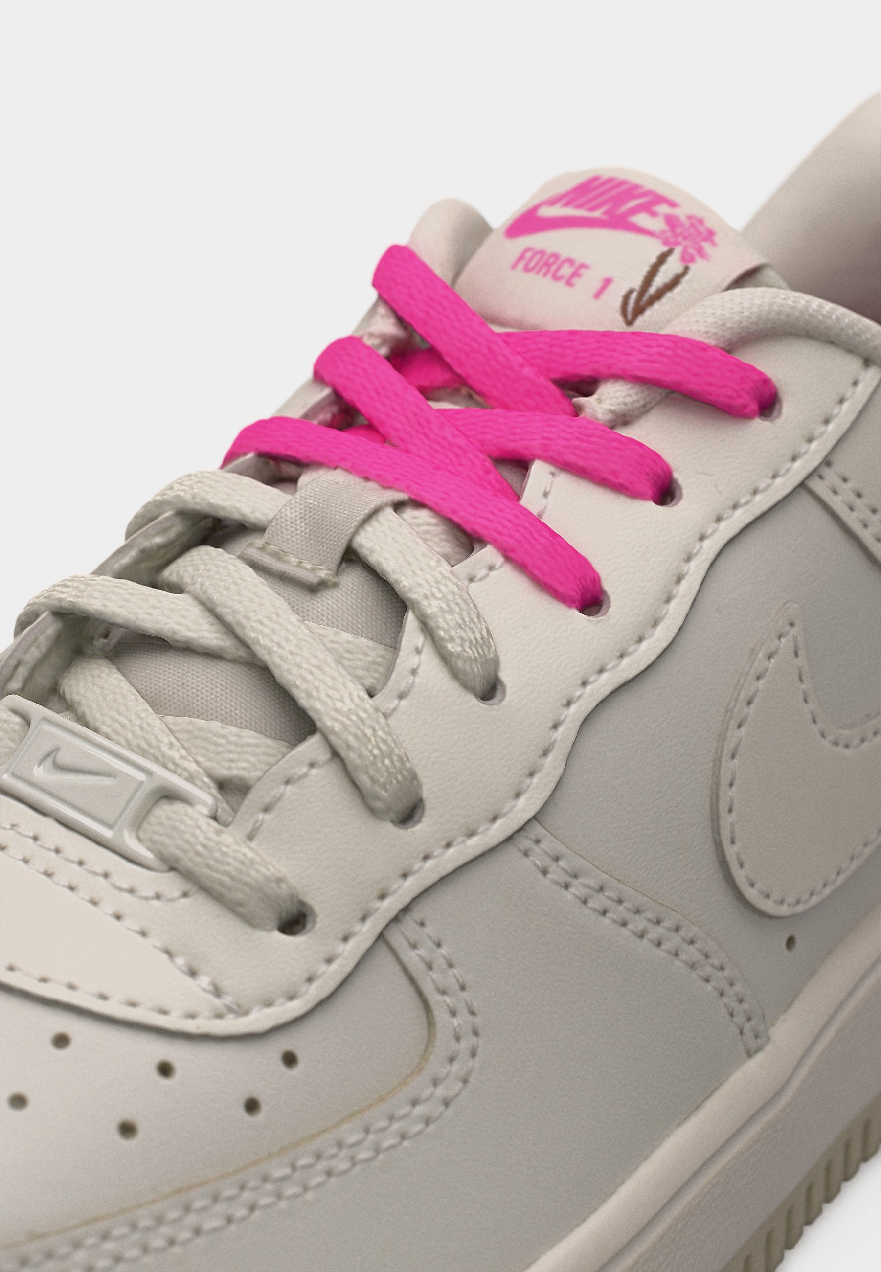 FORCE 1 LACE UNISEX - Trainers - light bone/playful pink/fauna brown