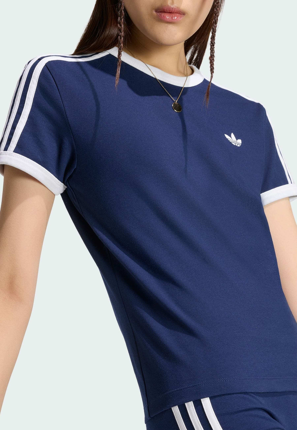 TEE SLIM 3S - T-shirt imprimé - indigo nuit   blanc