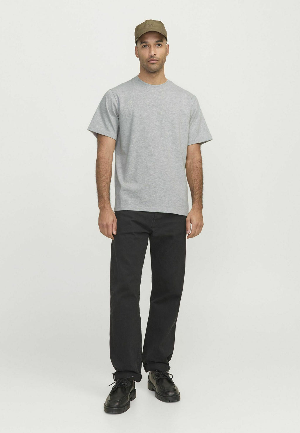RUNDHALS  - Print T-shirt - light grey melange