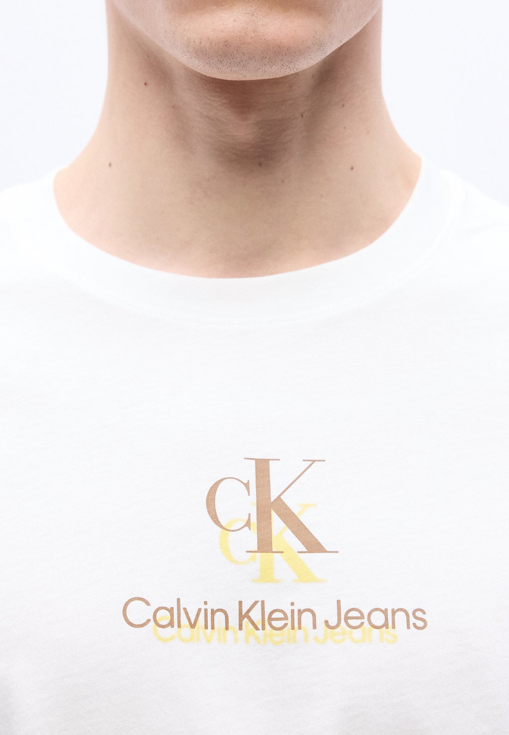 SHADOW LOGO TEE - Print T-shirt - bright white