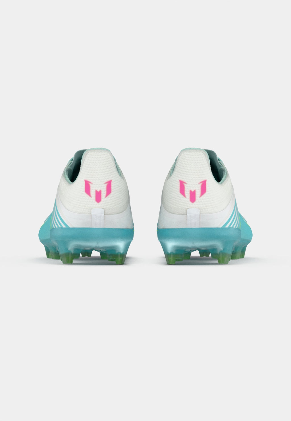 F50 MESSI PRO KATI ZEMİN UNISEX - Sert zemin futbol ayakkabıları - footwear white/lucid pink/flash aqua
