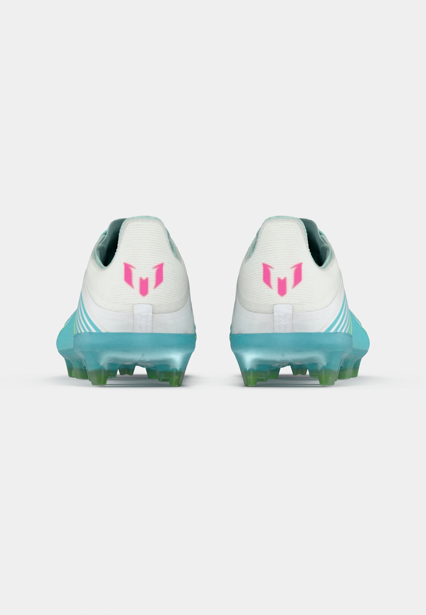 F50 MESSI PRO KATI ZEMİN UNISEX - Sert zemin futbol ayakkabıları - footwear white/lucid pink/flash aqua