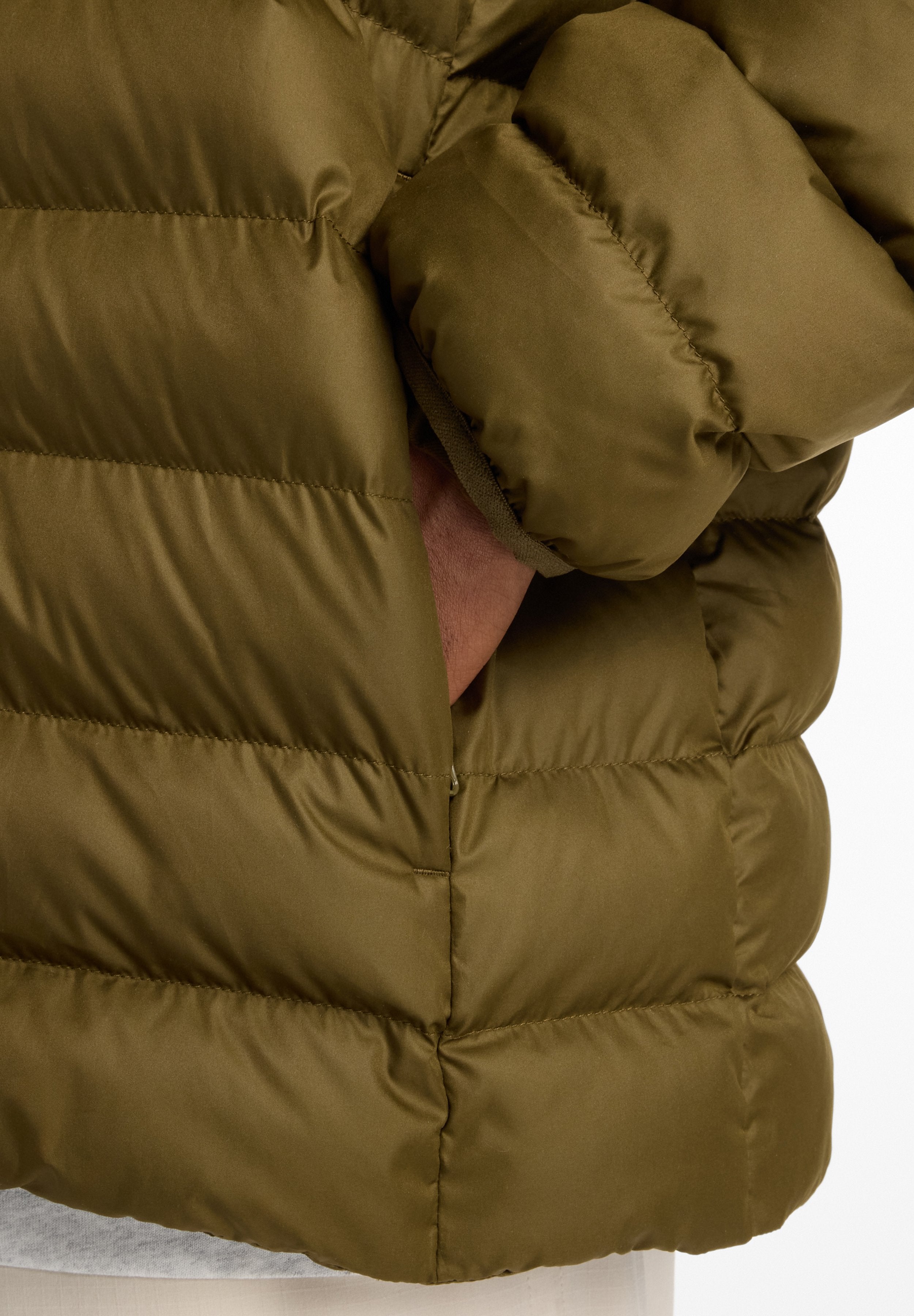 HOODED PUFFER JACKET - Winter jacket - brown