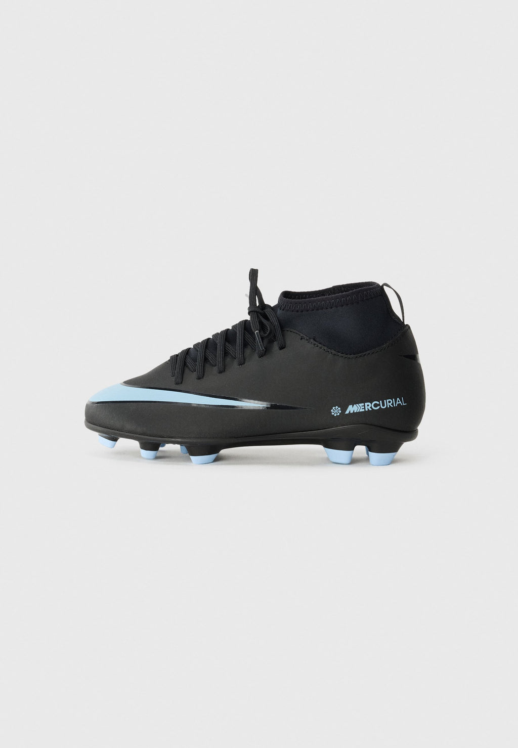 JR MERCURIAL SUPERFLY 10 CLUB FG/MG UNISEX - أحذية كرة قدم للأرض الثابتة - أسود/أزرق ثلجي
