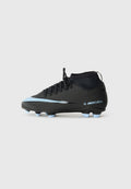 JR MERCURIAL SUPERFLY 10 CLUB FG/MG UNISEX - أحذية كرة قدم للأرض الثابتة - أسود/أزرق ثلجي