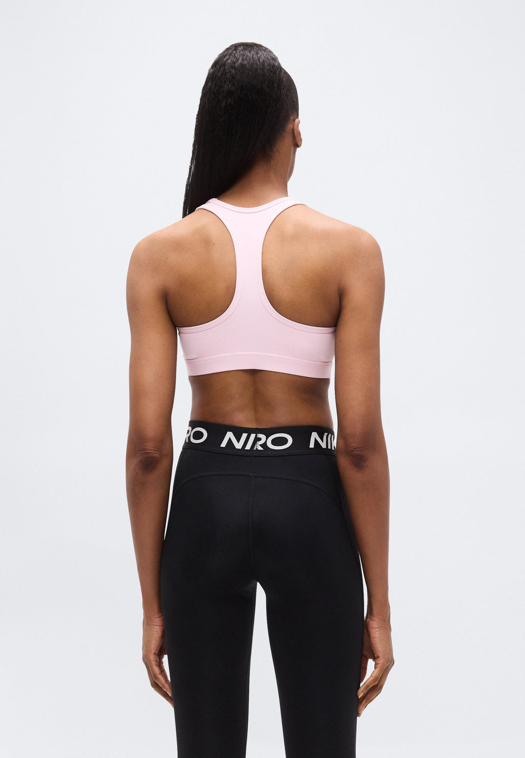 BRA - Medium support sports bra - pink foam/white