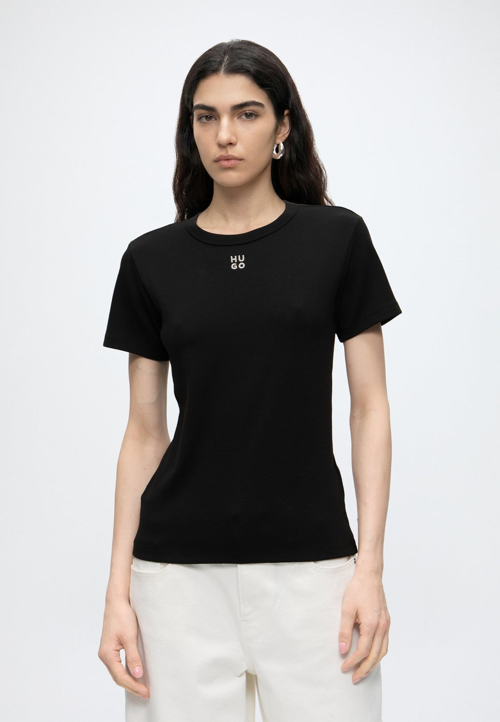 DELORIS - Basic T-shirt - black