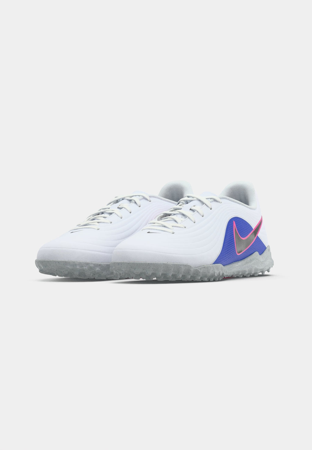TIEMPO MAESTRO CLUB TF UNISEX - أحذية كرة قدم عشب - أبيض/أسود/أزرق متسابق/انفجار وردي