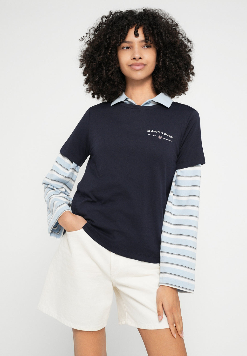 GRAPHIC - Basic T-shirt - evening blue