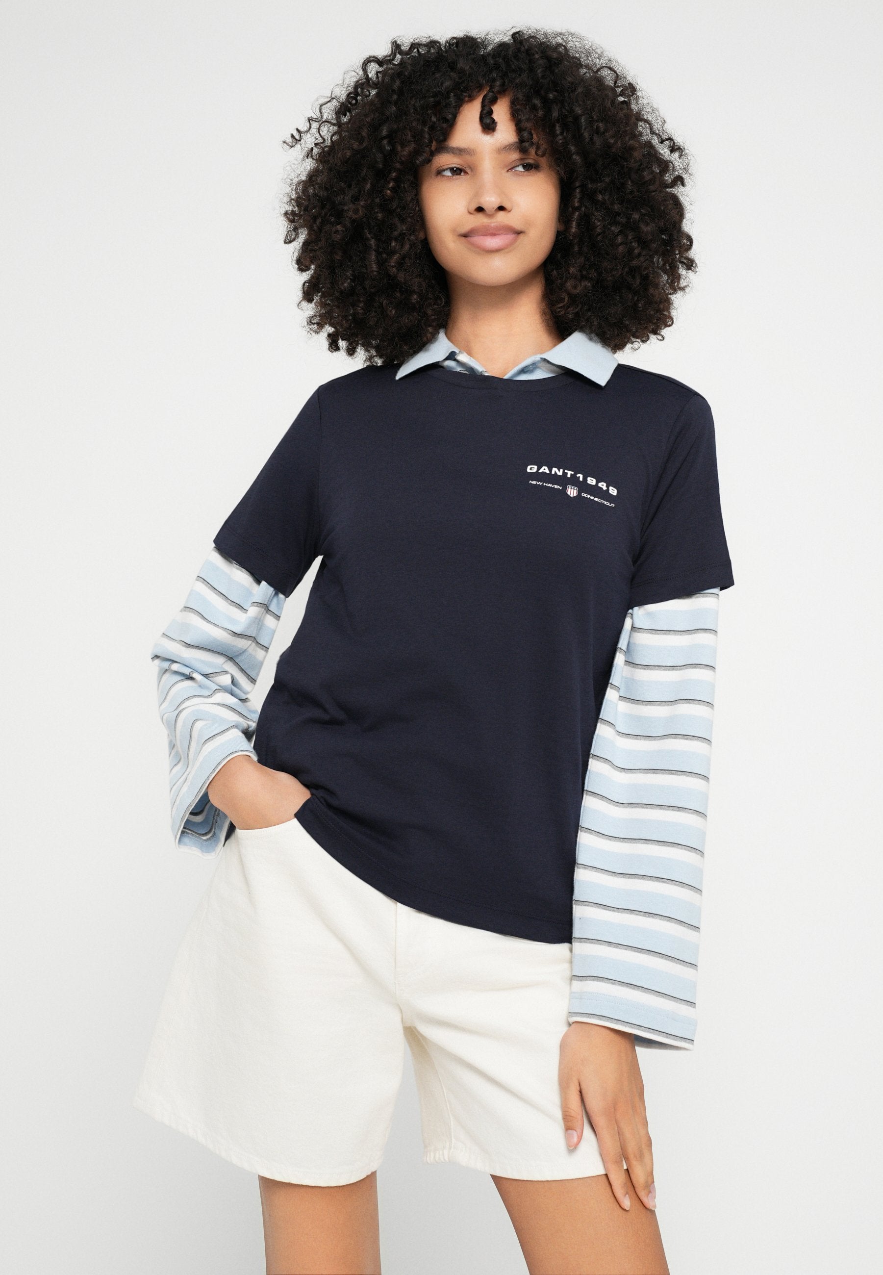 GRAPHIC - Basic T-shirt - evening blue
