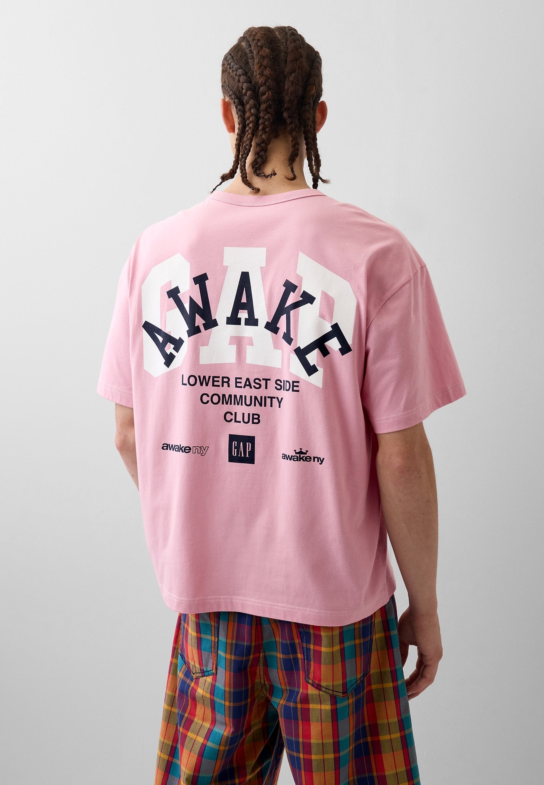 GAP AWAKE NY KUTU KESİM TİŞÖRT UNISEX - Baskılı tişört - new rose crystal