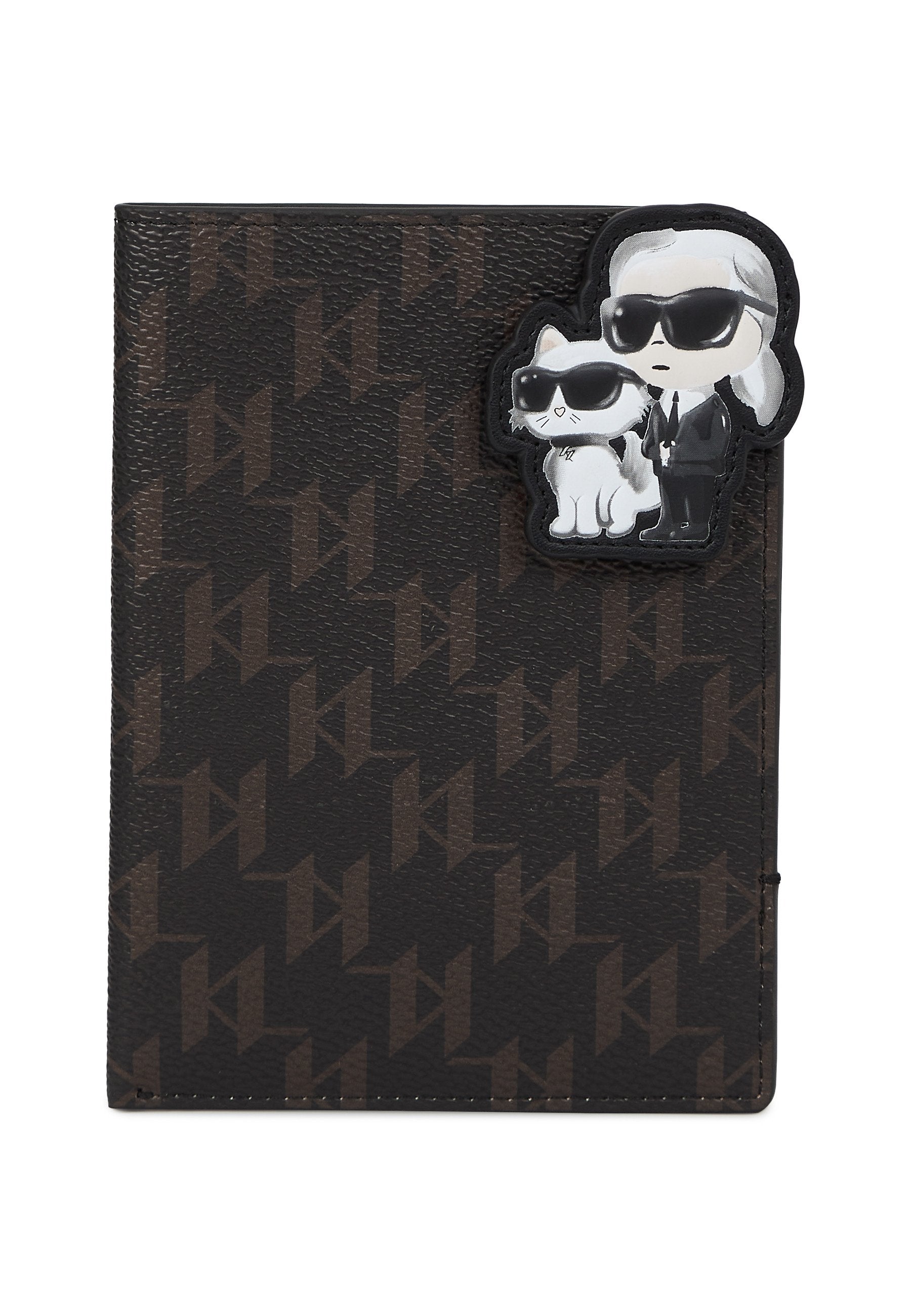 IKON MONOGRAM - Passport holder - brown-kl mono