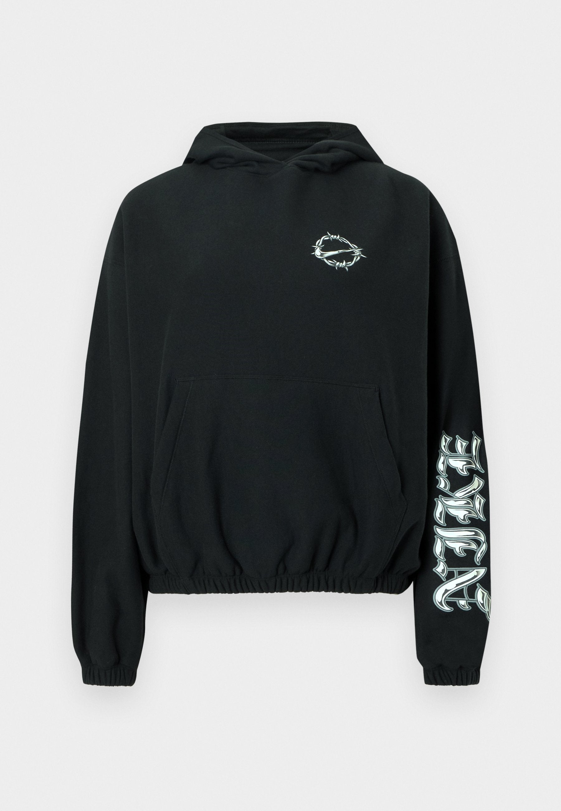 STREET - Sweat à capuche - noir/gris collège