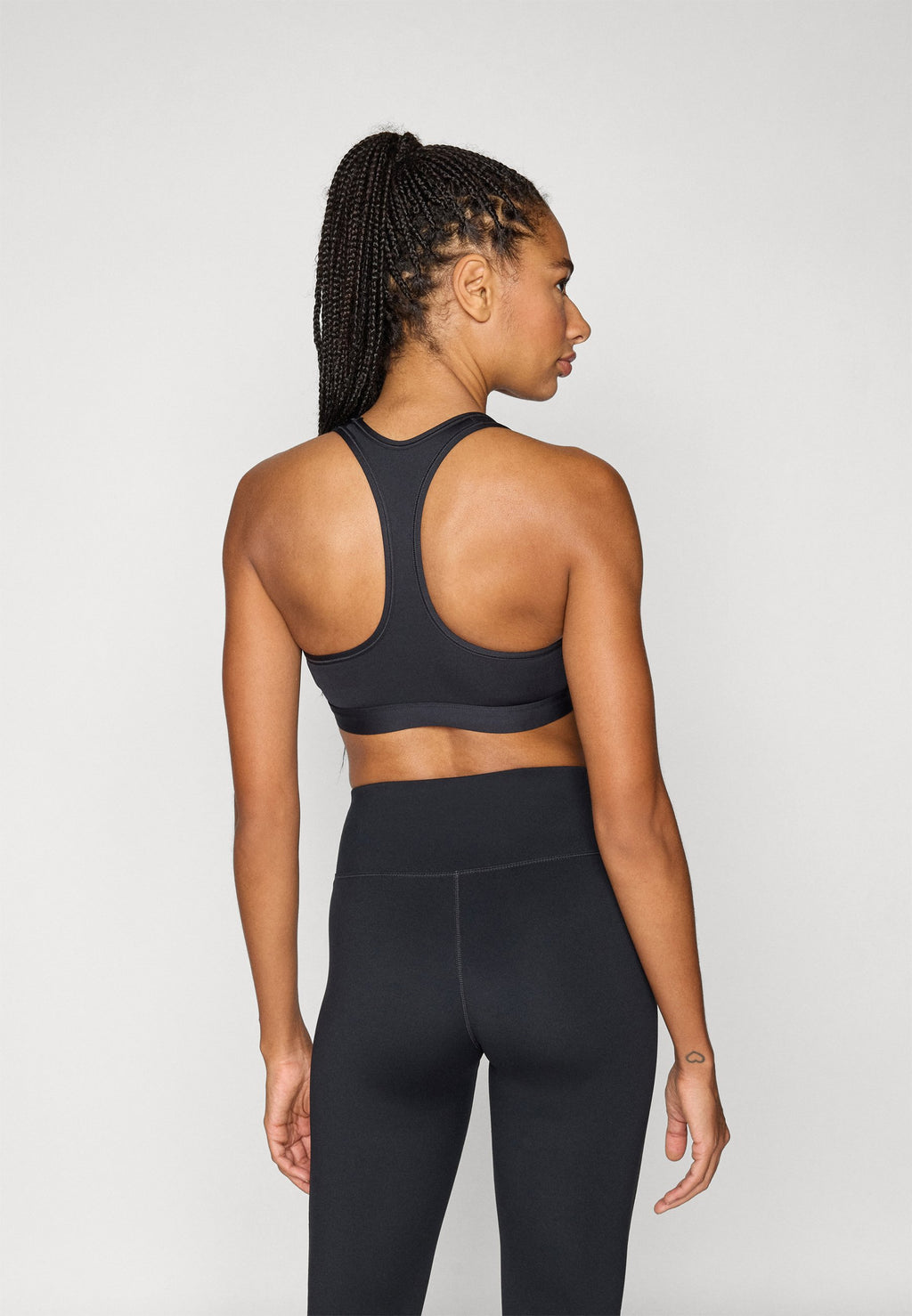 UNPADDED BRA - Medium support sports bra - black/white