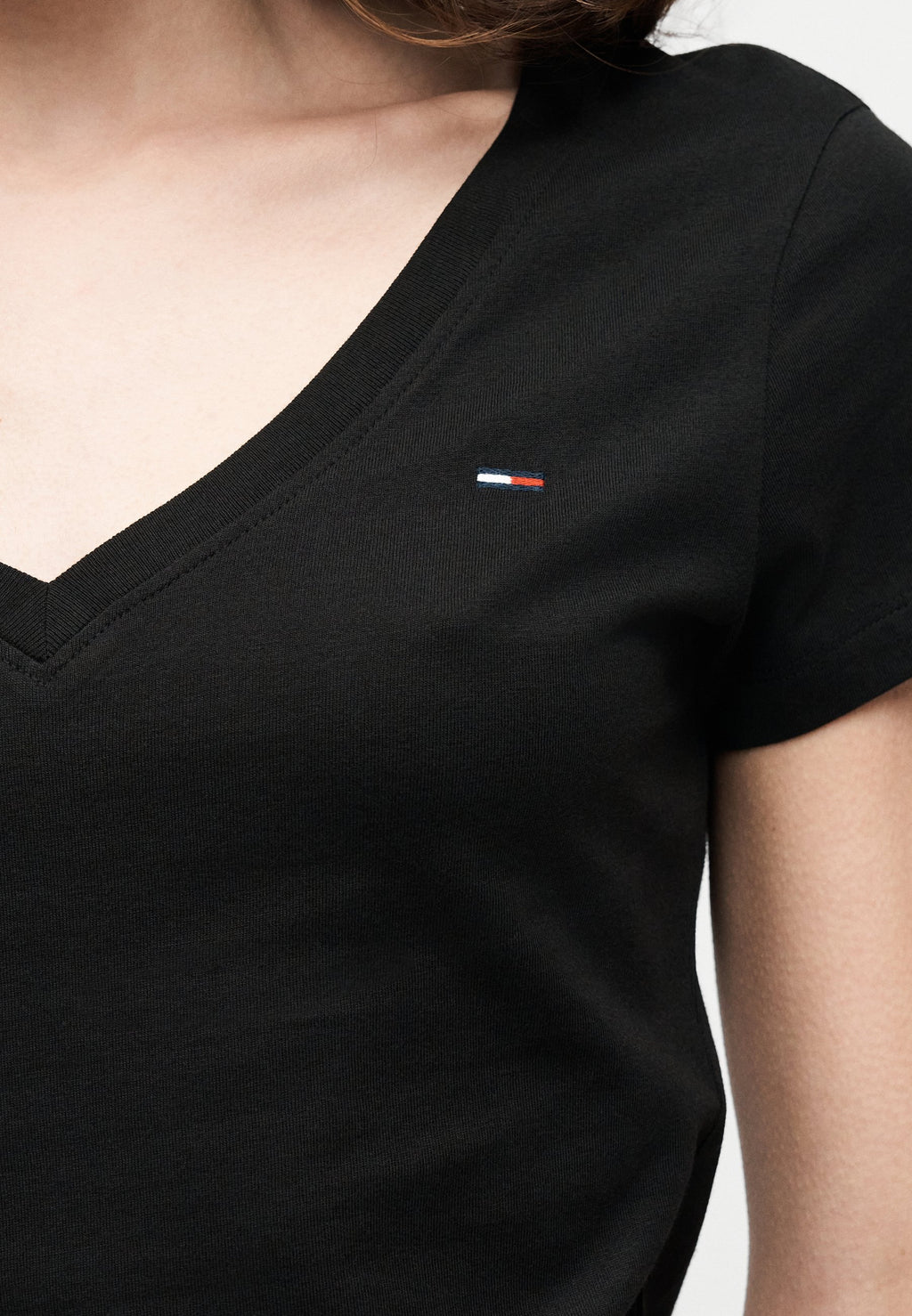 V NECK TEE 3 PACK - Basic T-shirt - black/ecru/pink daisy