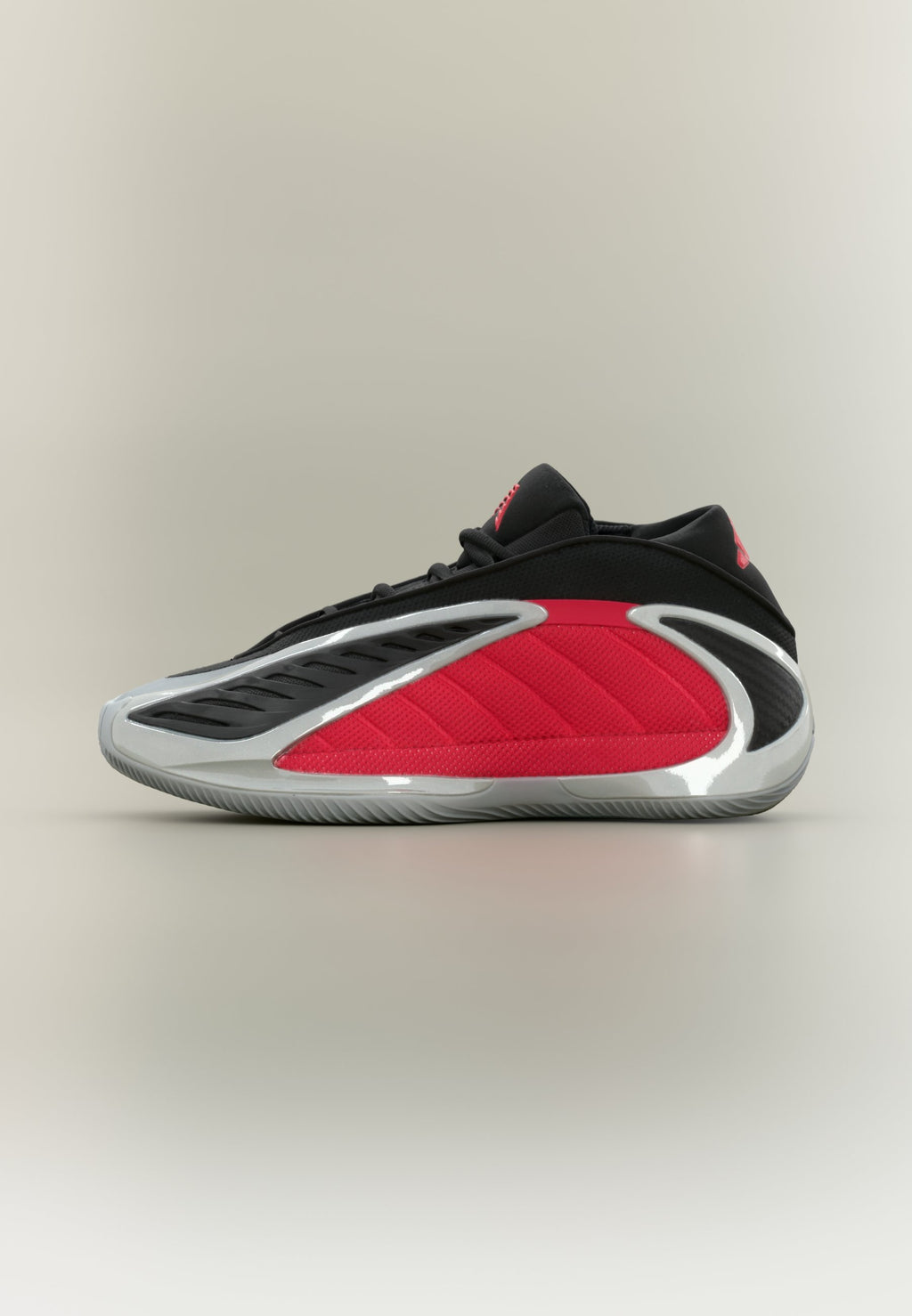 ANTHONY EDWARDS 2 UNISEX - Basketball shoes - silver-coloured metallic/pure ruby/core black