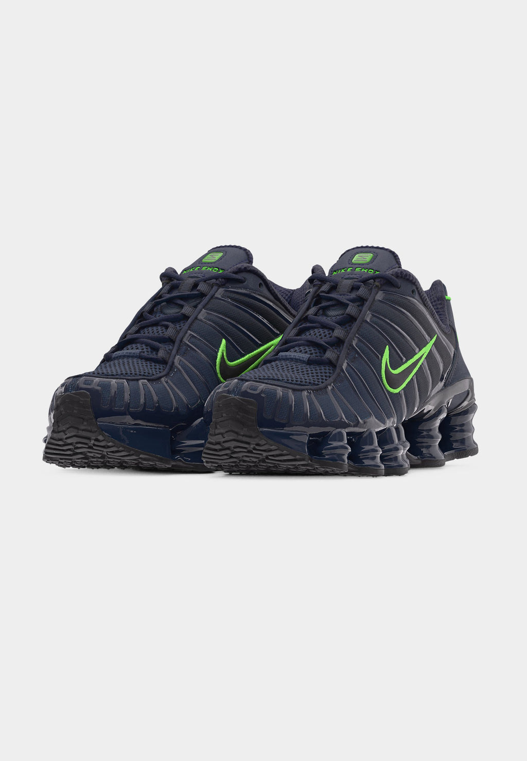 SHOX TL UNISEX - Trainers - thunder blue/black/obsidian/green strike