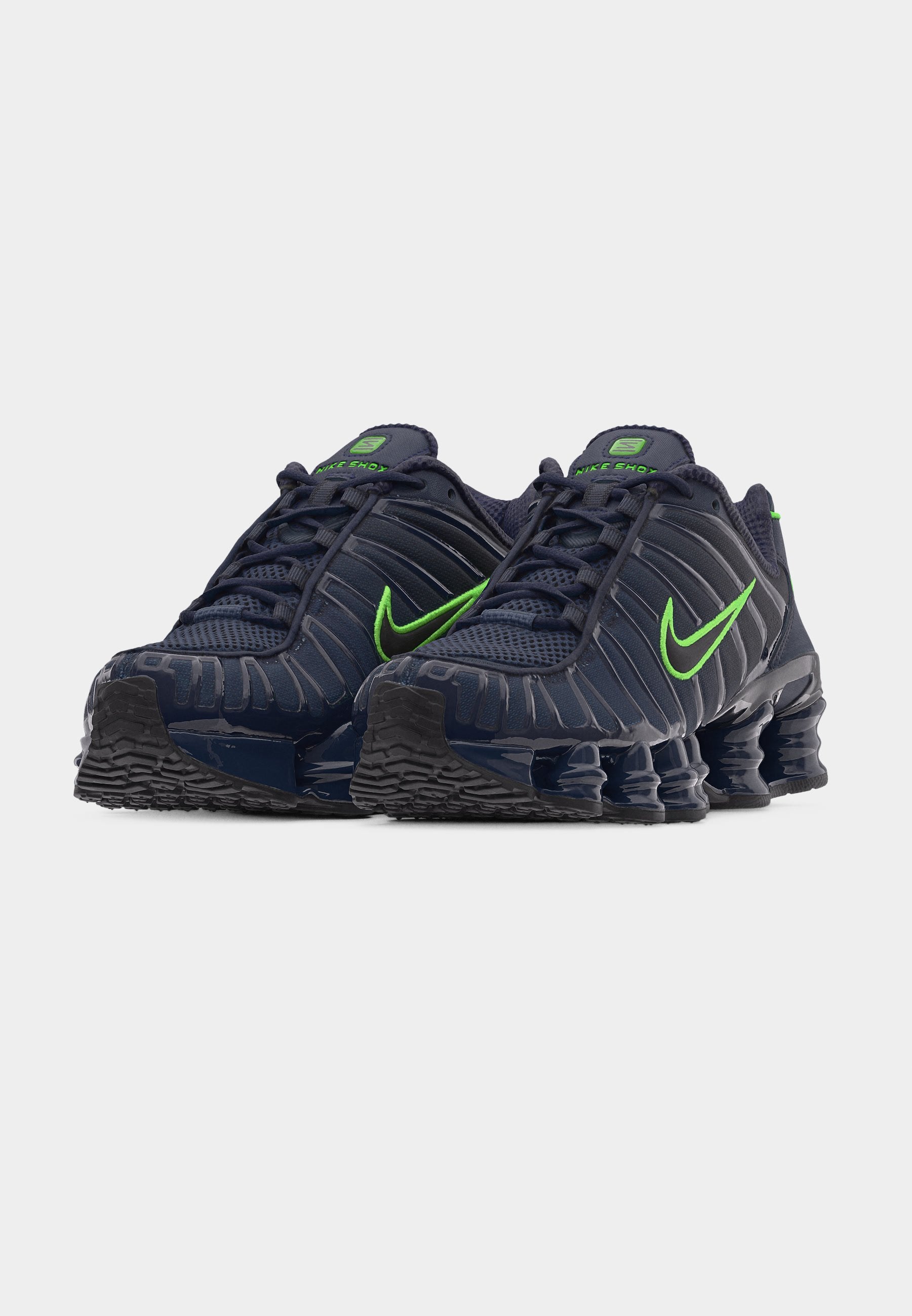 SHOX TL UNISEX - Trainers - thunder blue/black/obsidian/green strike