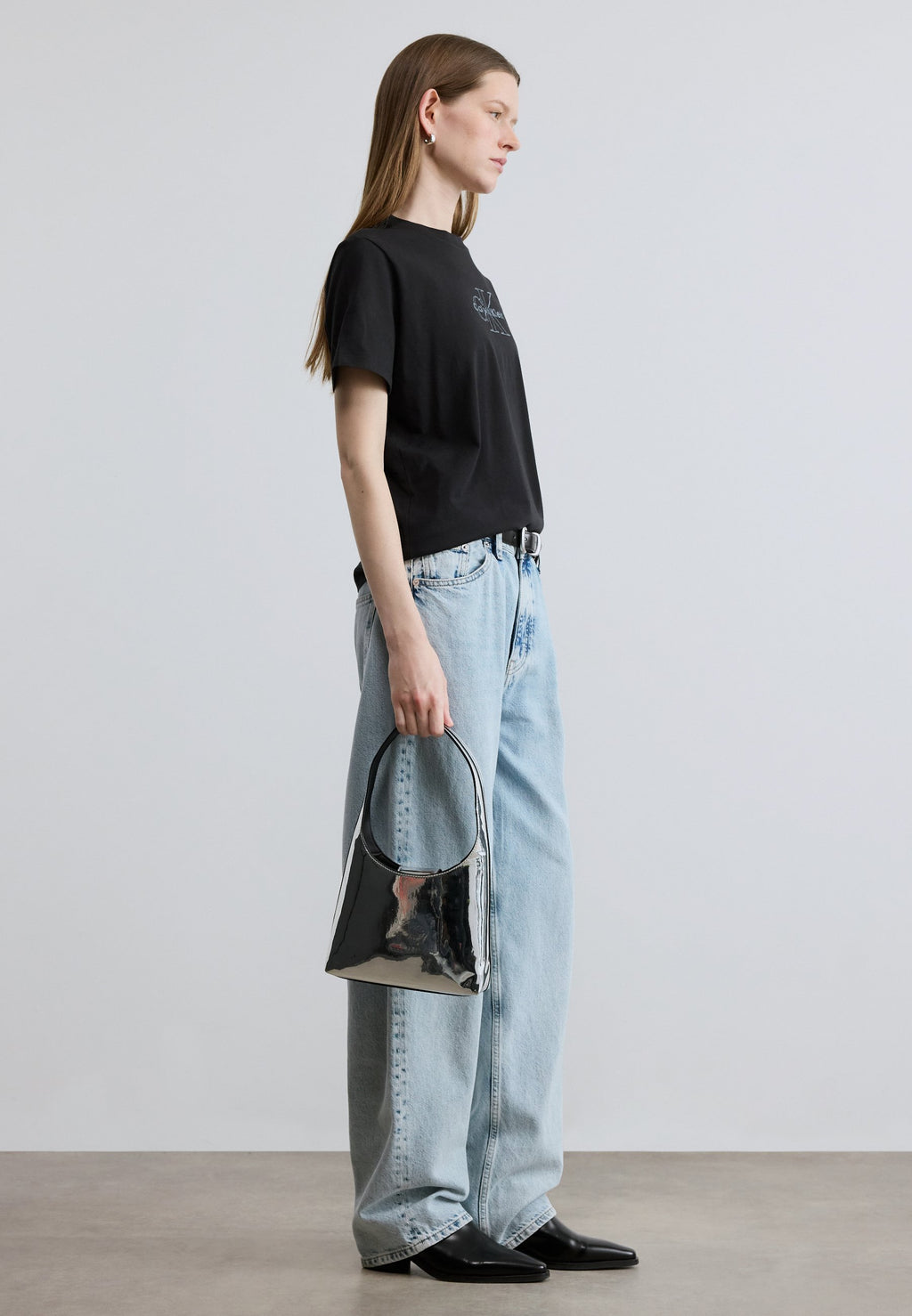 MONOLOGO TEE - Print T-shirt - black