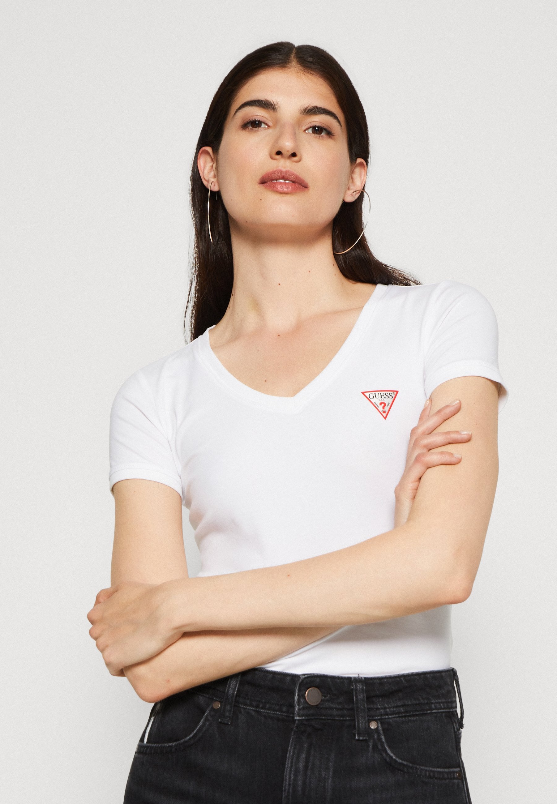 MINI TRIANGLE TEE - Basic T-shirt - pure white