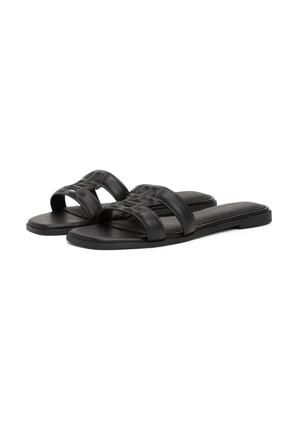 LOGO STRAP  - Mules - black
