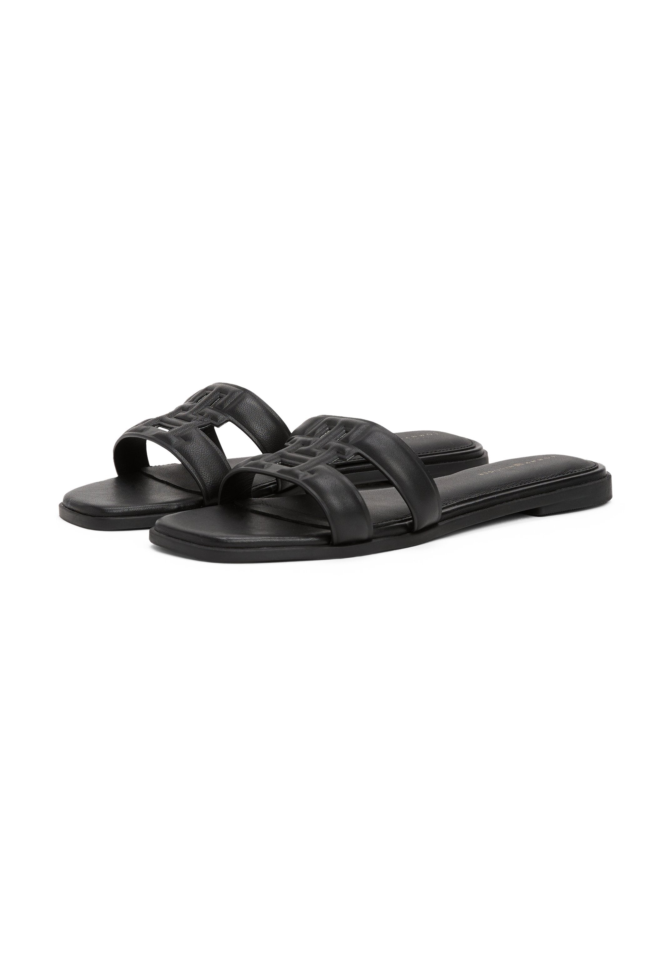 LOGO STRAP  - Mules - black