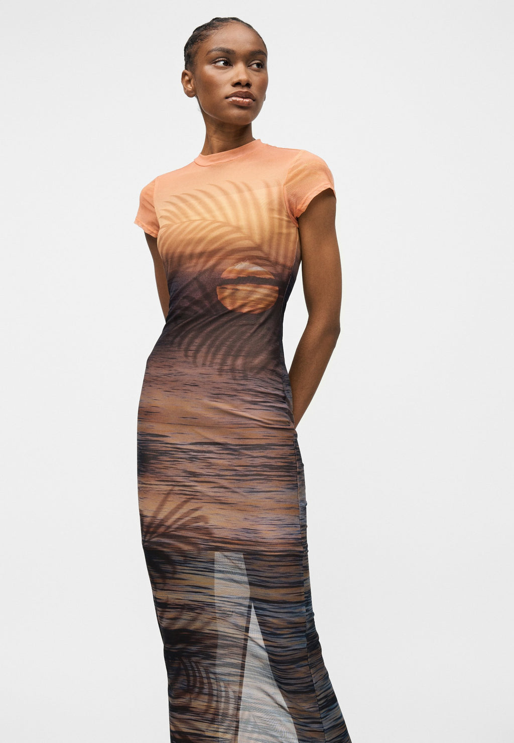 BEACH SUNSET DRESS - Day dress - peach coral/multi-coloured