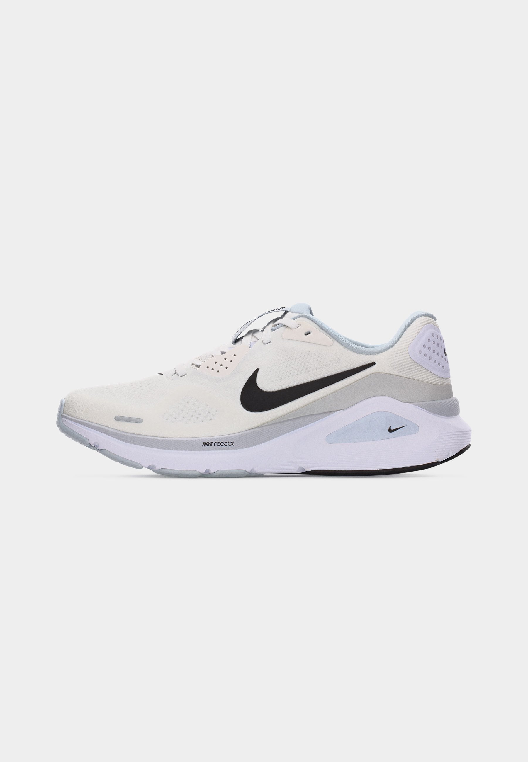 W NIKE STRUCTURE 26 - Yol koşu ayakkabısı - beyaz/siyah/saf platin renkli