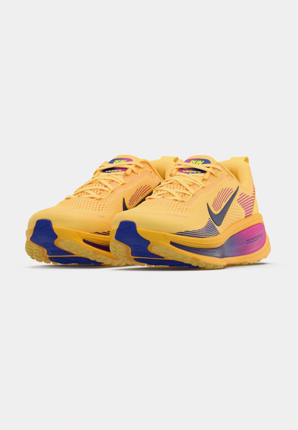 VOMERO UNISEX - Road running shoes - citron pulse/blue void/laser orange/hyper violet/indigo burst/volt