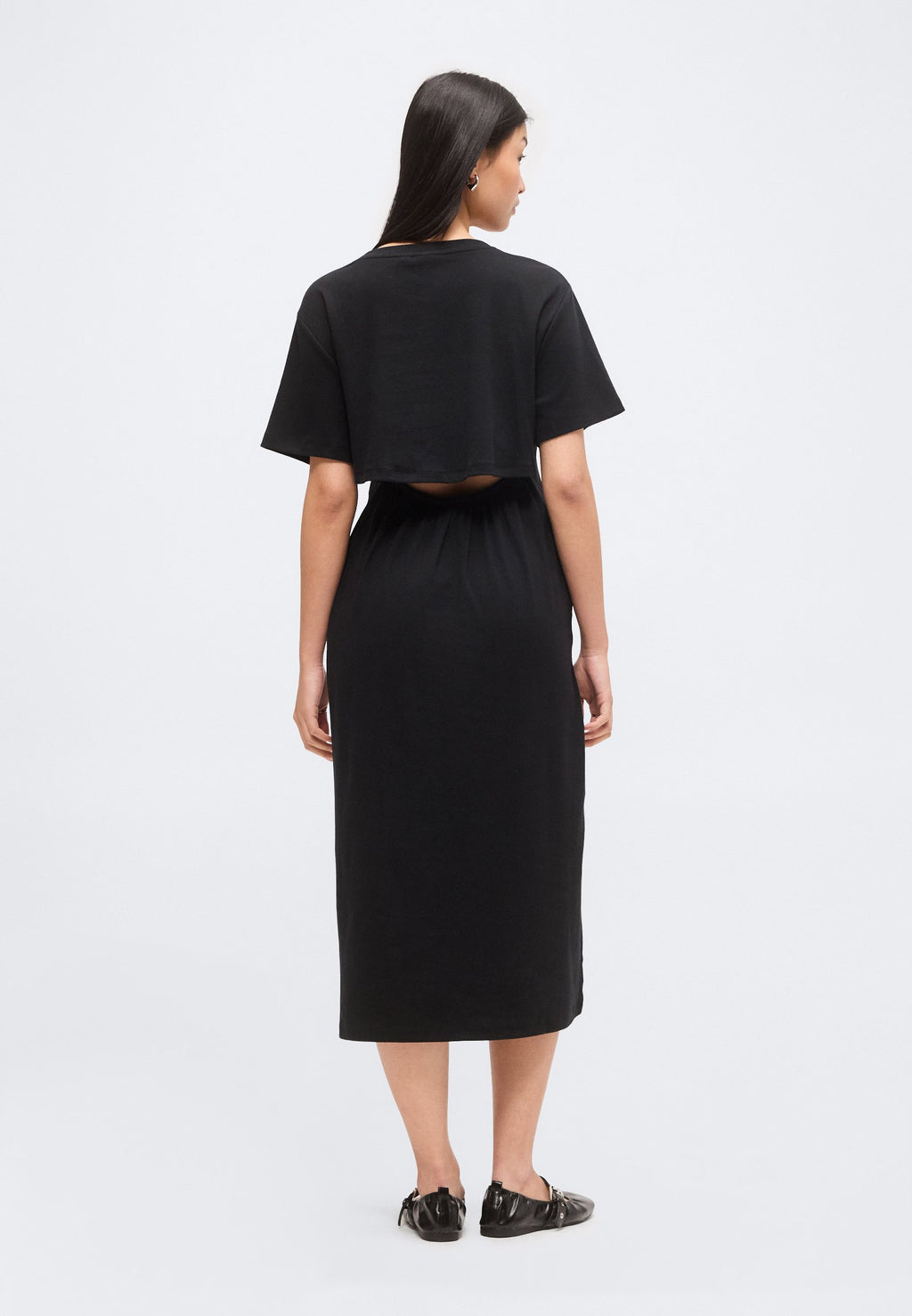 LOGO DRESS - Jersey dress - black