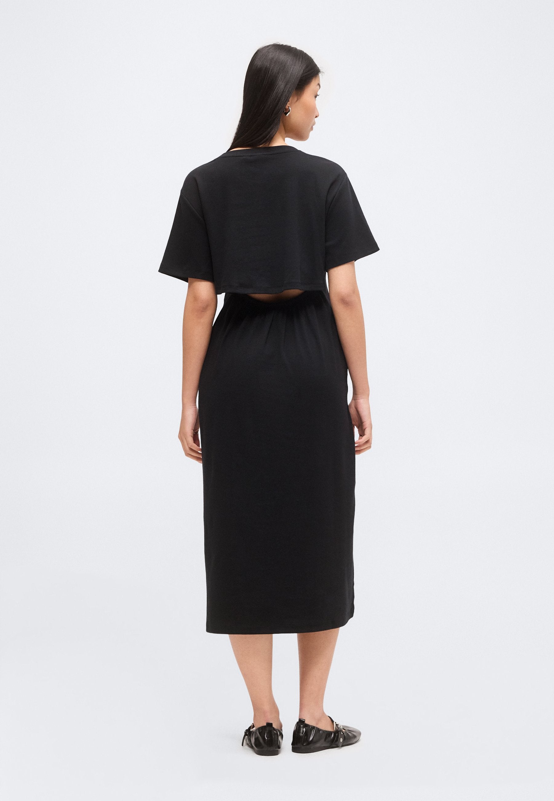 LOGO DRESS - Jersey dress - black