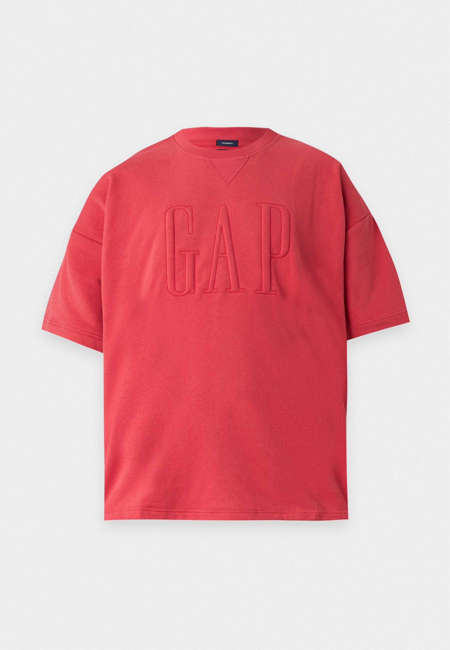 LOGO CROP CREW - Print T-shirt - faded red
