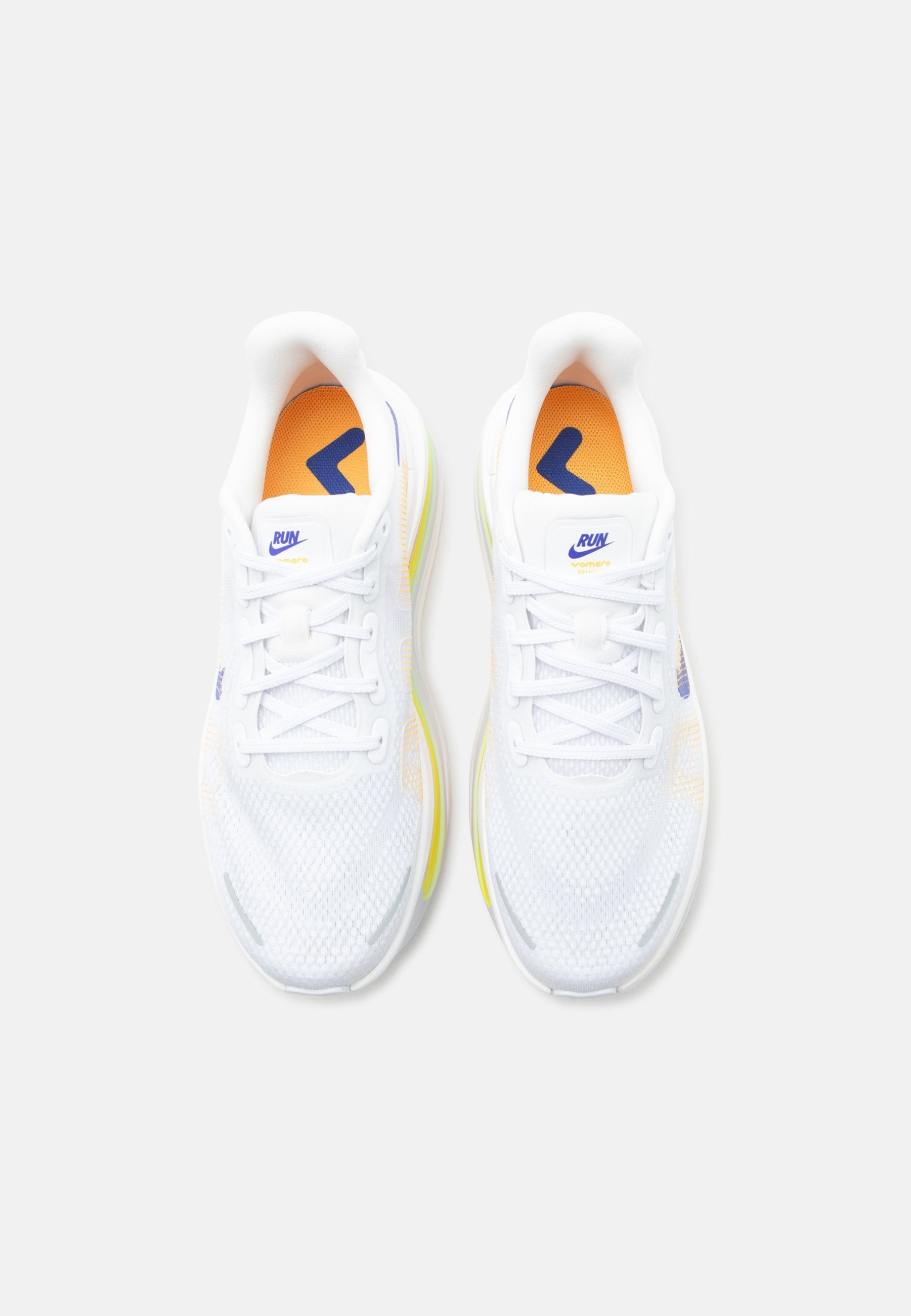 VOMERO PREMIUM - Road running shoes - white/lapis/total orange/laser orange/hydrogen blue/football grey