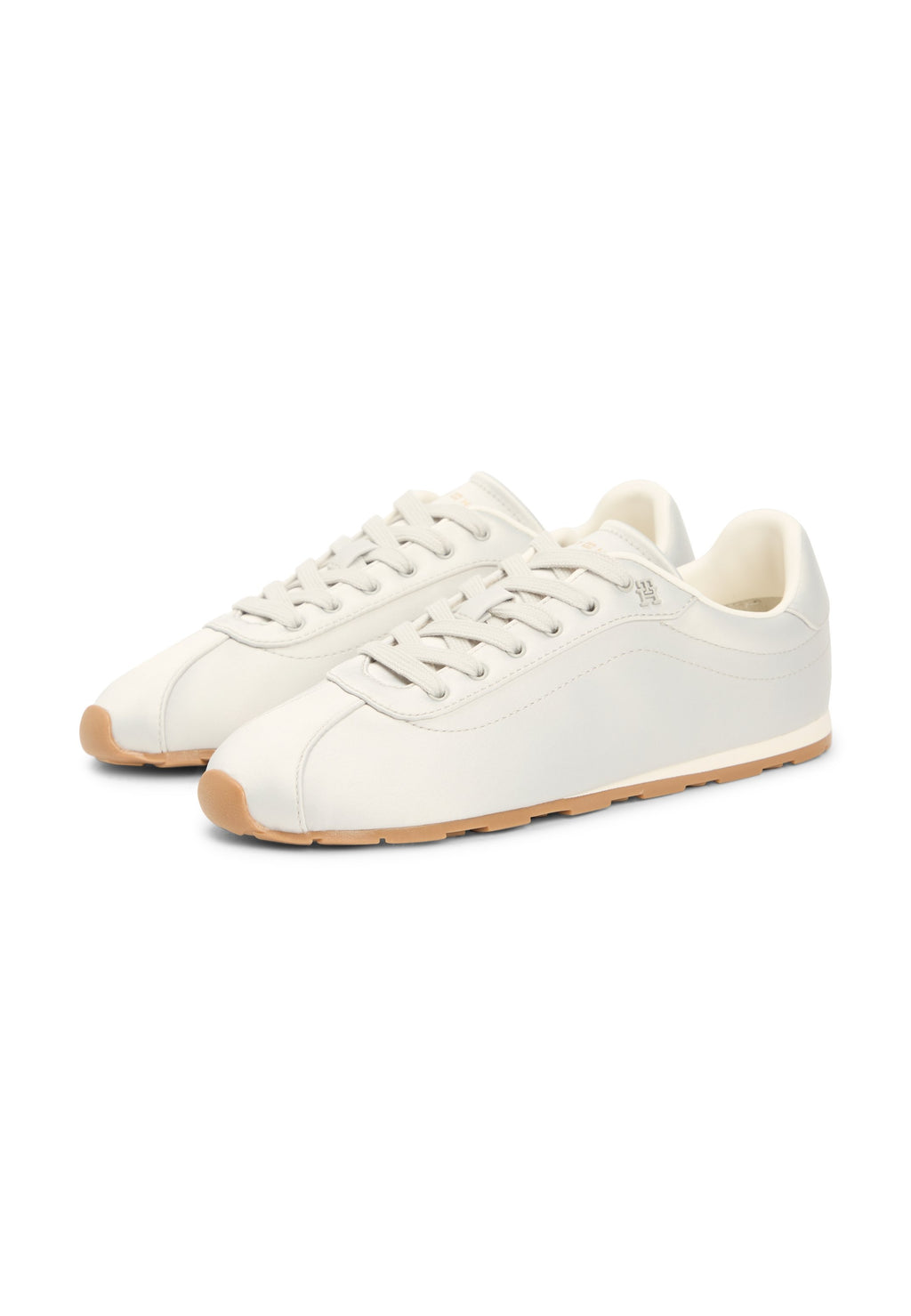 TH MONOGRAM SATIN TRAINERS - Trainers - grey whisper