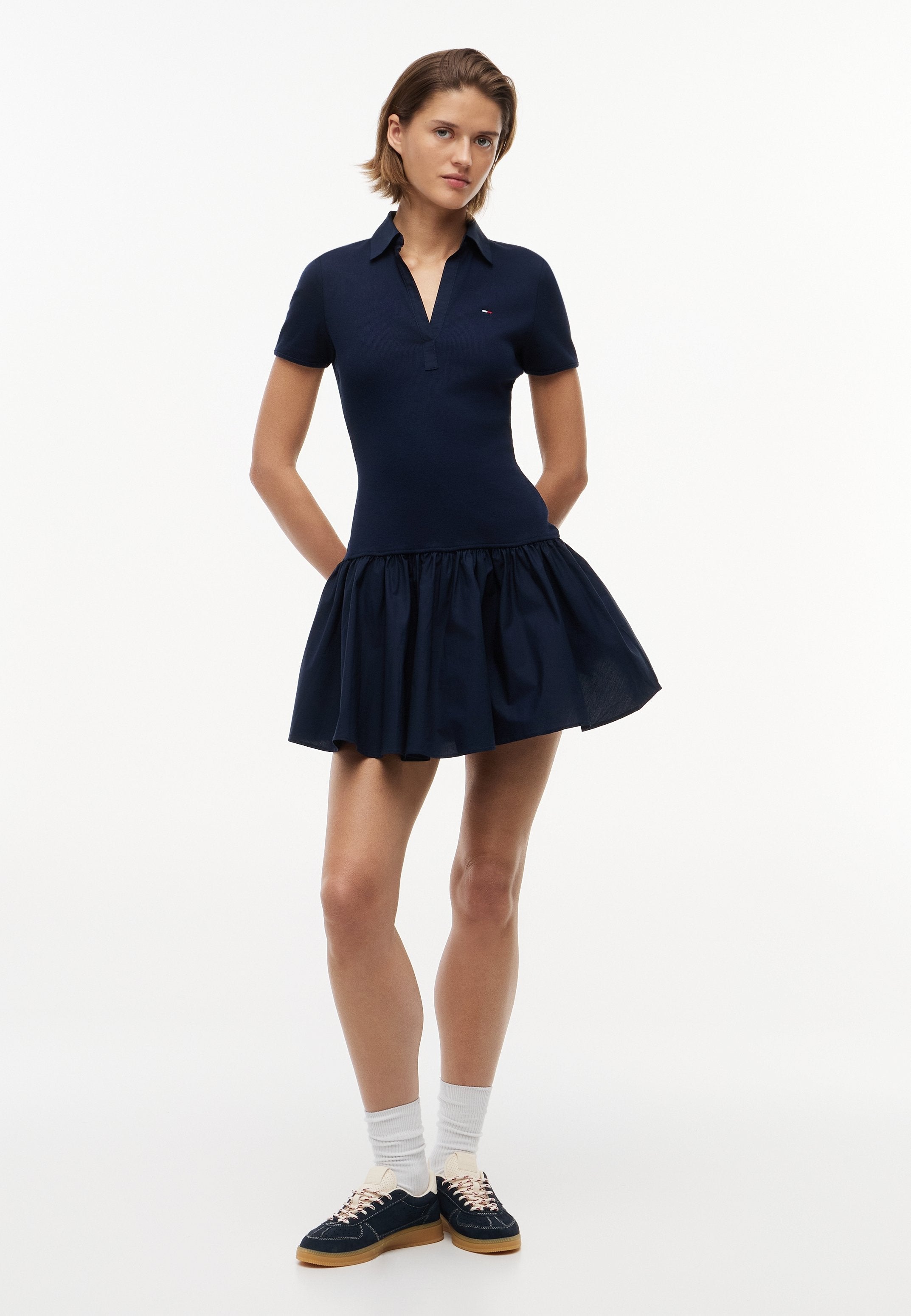 ROBE POLO SLIM MINI - Robe de jour - bleu marine foncé
