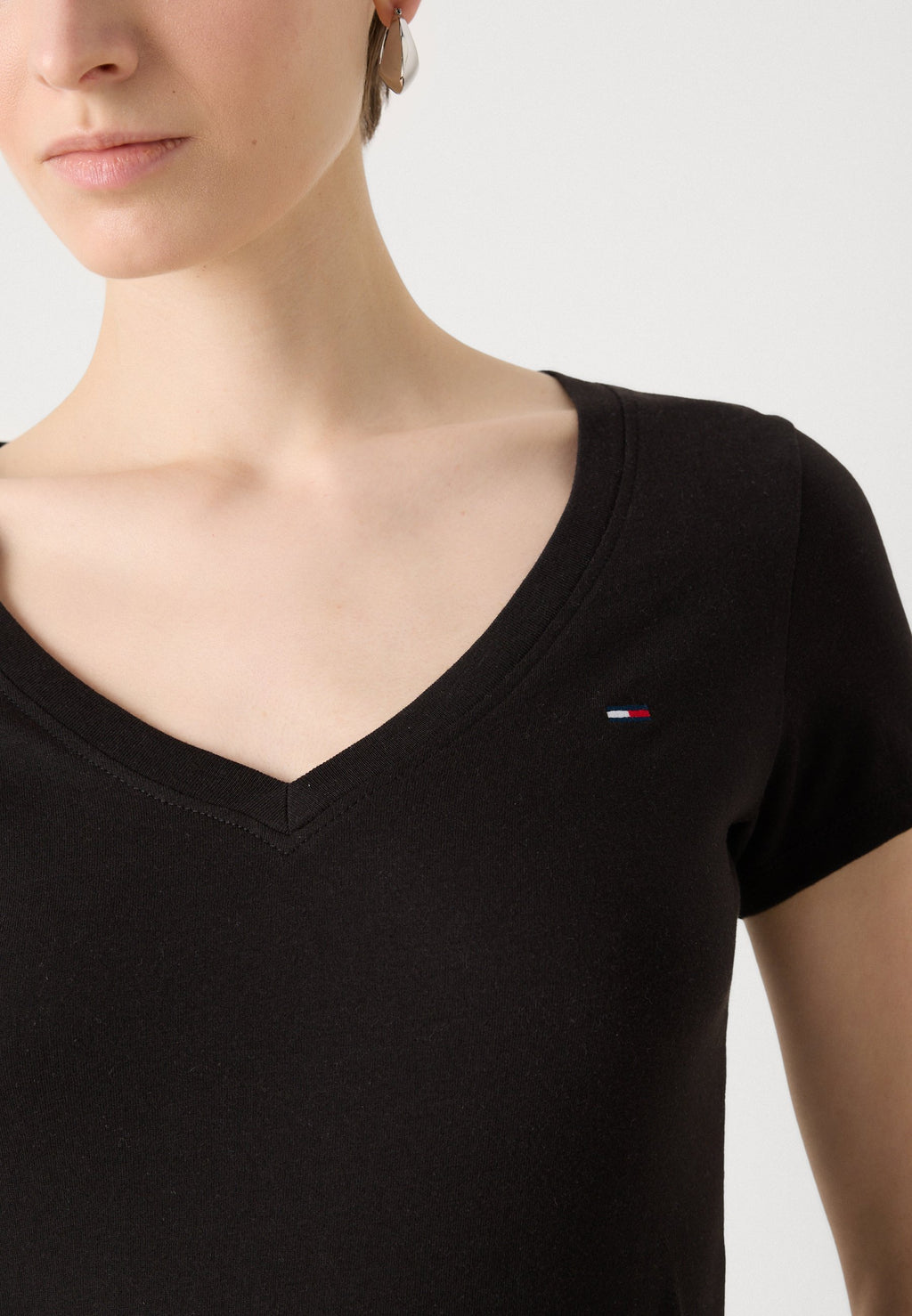 V NECK TEE 2 PACK - Basic T-shirt - black