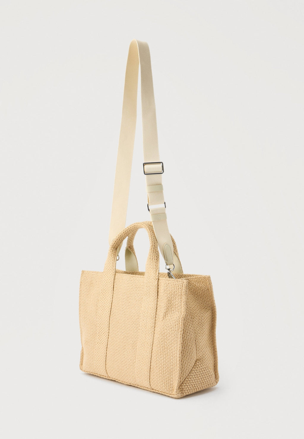 SQUARE TOTE - Handbag - natural
