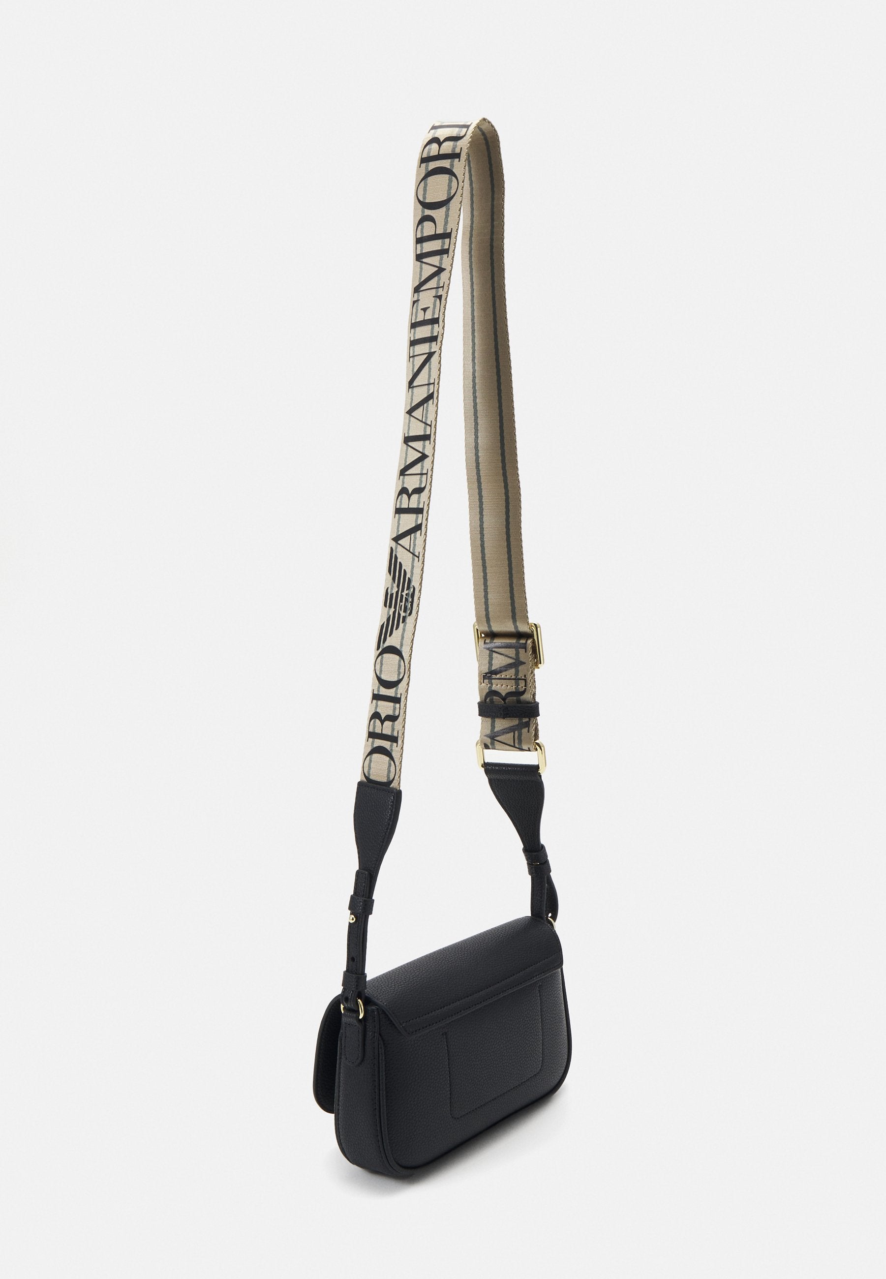 FLAP CROSS - Cross body bag - nero/silver-coloured