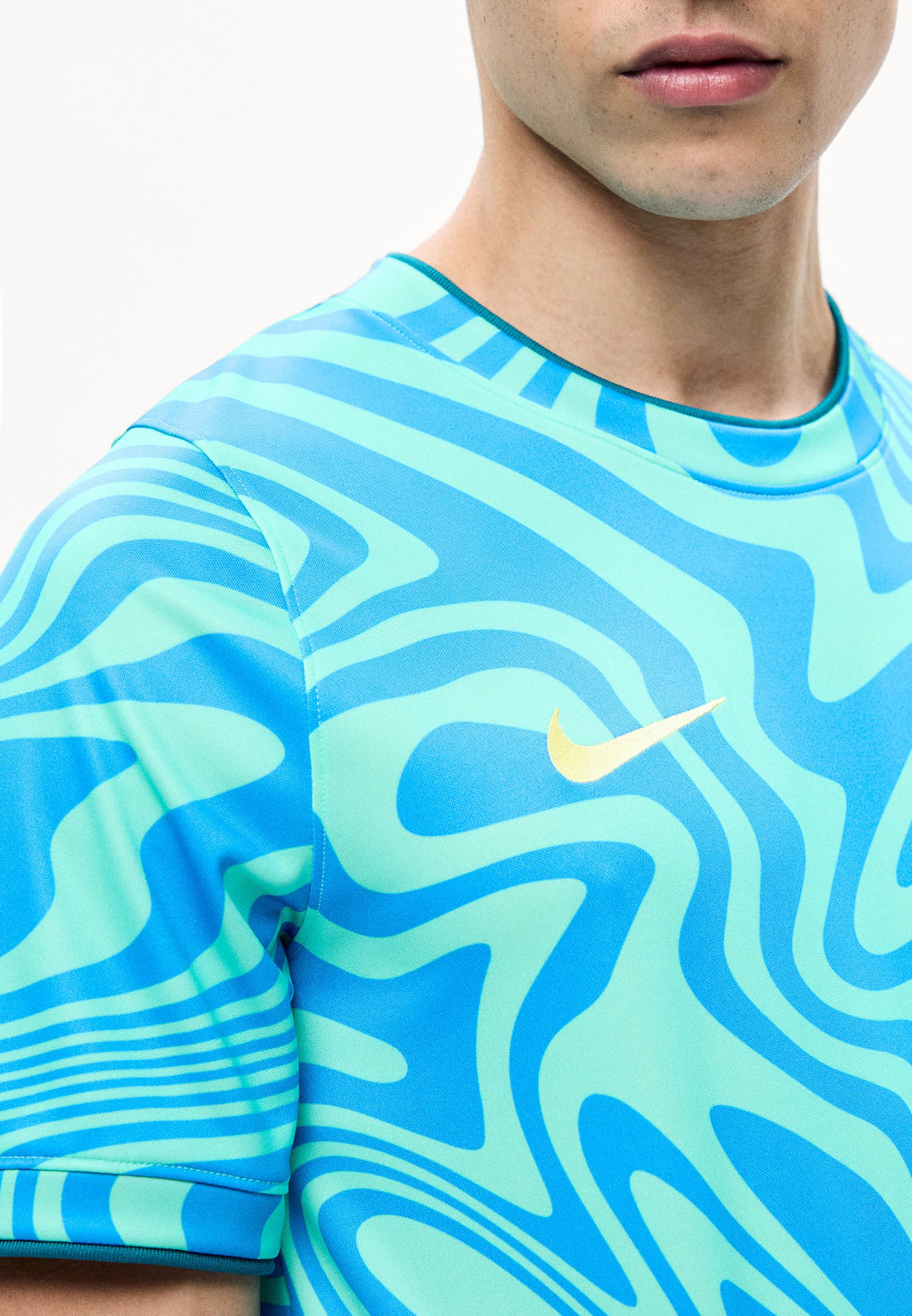 BRAZIL ACADEMY PRO PREMATCH TOP - National team wear - light menta/light photo blue/canary