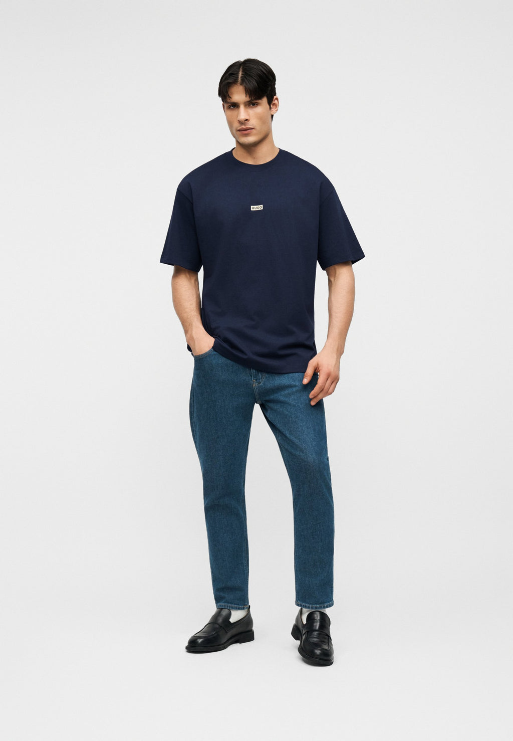 NALONO - Print T-shirt - dark blue