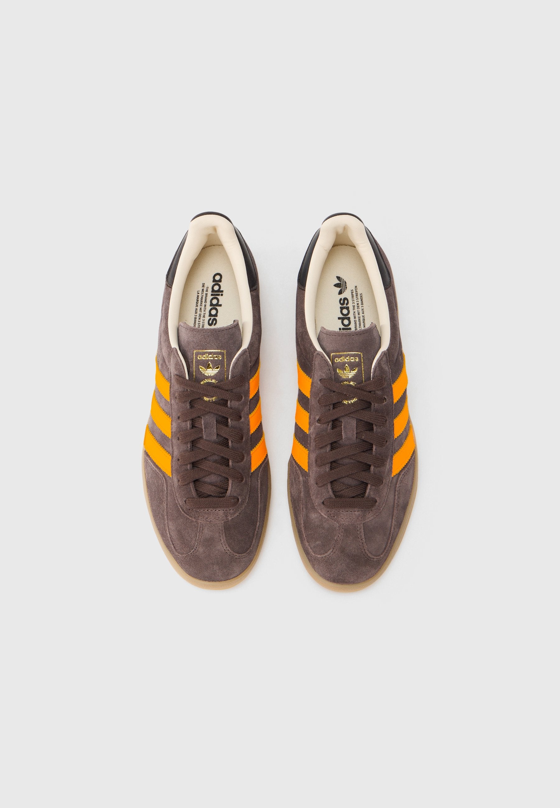 GAZELLE INDOOR UNISEXE - Baskets - marron/lucid tangerine/wonder white